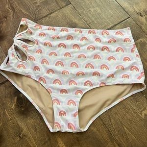 Kortni Jeane Flower Cut Out Bottoms - Rainbow